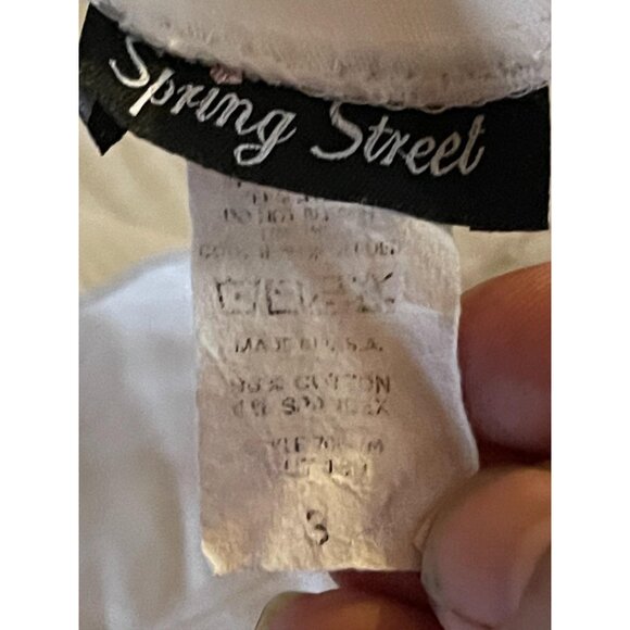 spring street Capri pants buttons cotton blend foe pockets size 3 waist 26 READ - Picture 10 of 10